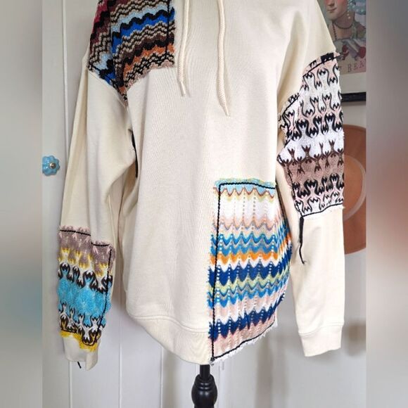 Missoni Elevated Maximalist Cozy Coastal Countryside Patchwork Hoodie XS - Picture 6 of 15
